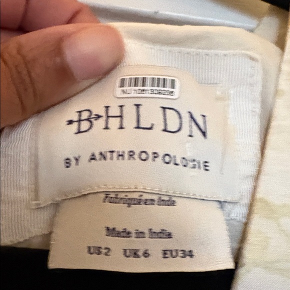 BHLDN by Anthropologie Aurora puff - sleeve taffeta maxi dress yellow floral 2 - Picture 2 of 8